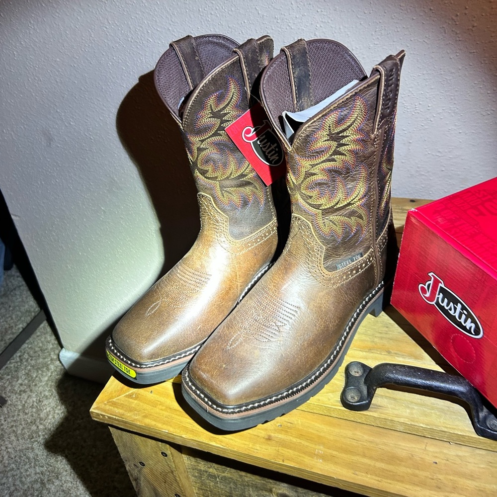 Justin steel toe boots